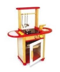 Pintoy Houten Keukeneiland Rood