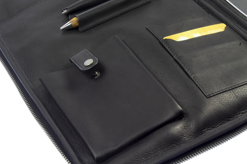 Pride and Soul JU-47533 Schrijfmap-tablethoes TERRA Zwart Leer - Afbeelding 5