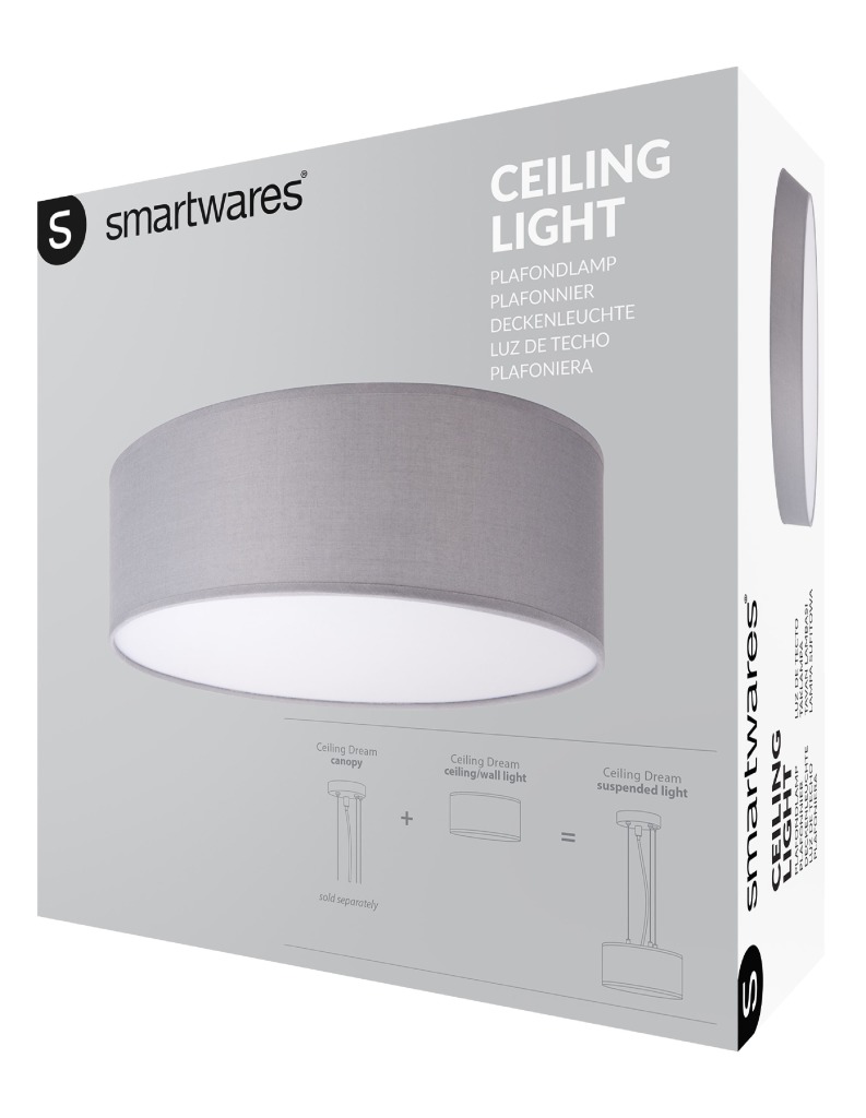 Ranex RA-1000465 Mia Led Plafond Lamp 30cm Grijs - Afbeelding 3