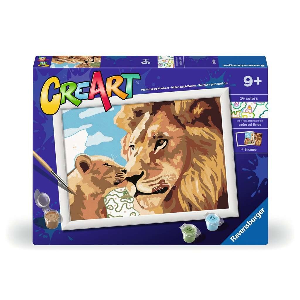 Ravensburger CreArt Schilderen op Nummer Leeuw met Baby