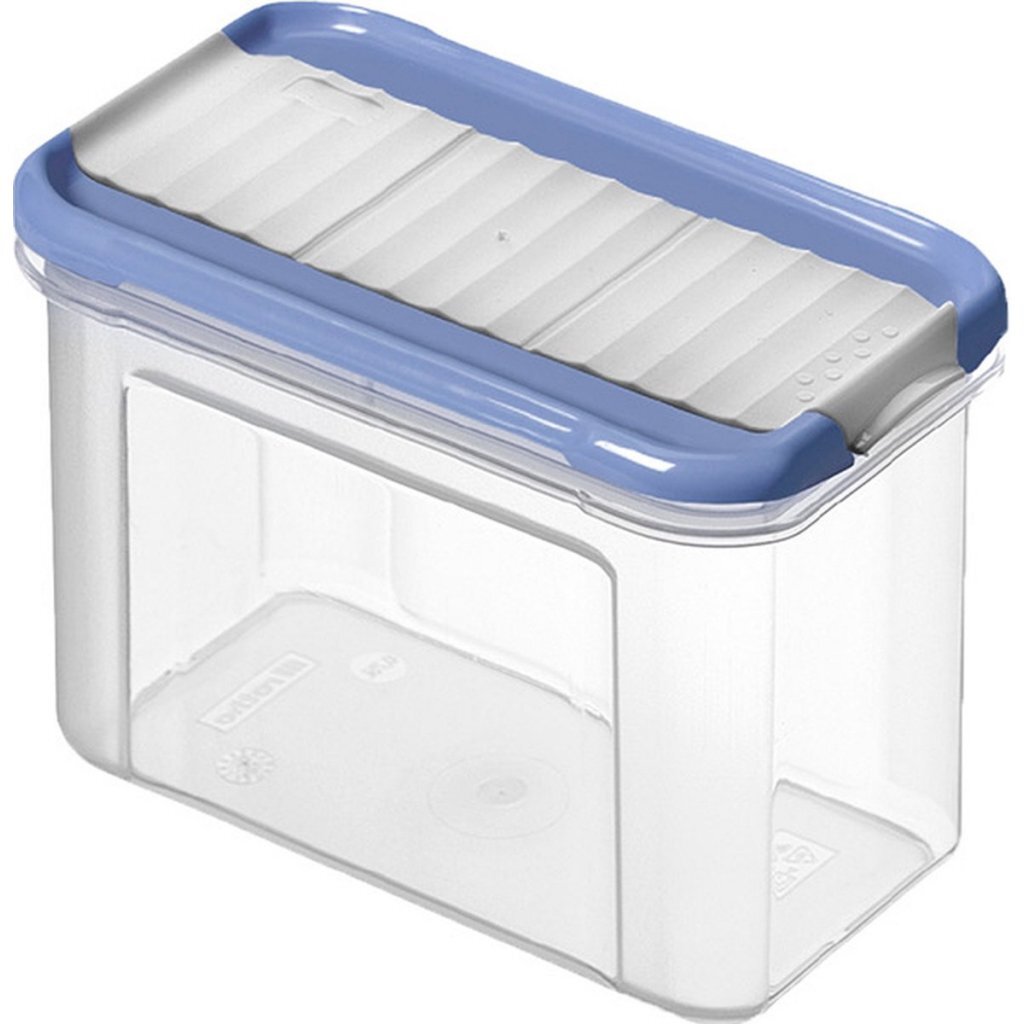 Rotho Domino Bewaar-Strooidoos 0.75L Horizon Blauw/Transparant