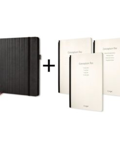 Sigel SI-CF130 Conceptum Flex Business Organiser A4 Zwart/Kunstleer + 3 Schriften