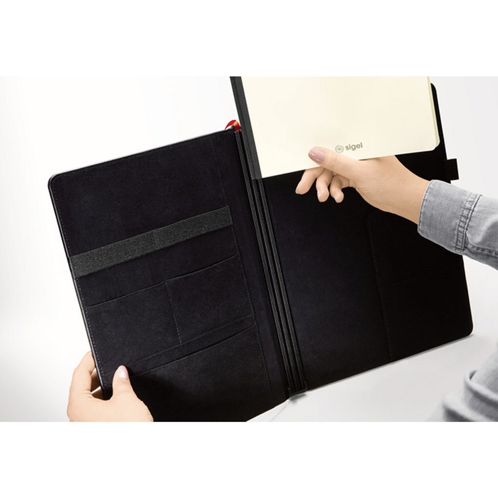 Sigel SI-CF132 Conceptum Flex Business Organiser A4 Zwart/Kunstleer + 3 Schriften - Afbeelding 4
