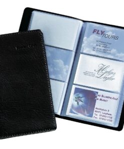 Sigel SI-VZ171 Visitekaartmap Kunstleer Zwart Voor 120 Kaarten