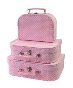 Simply for Kids 3-Delige Kofferset Polkadot Roze