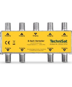 Technisat 8-Weg Verdeler Geel/Zilver