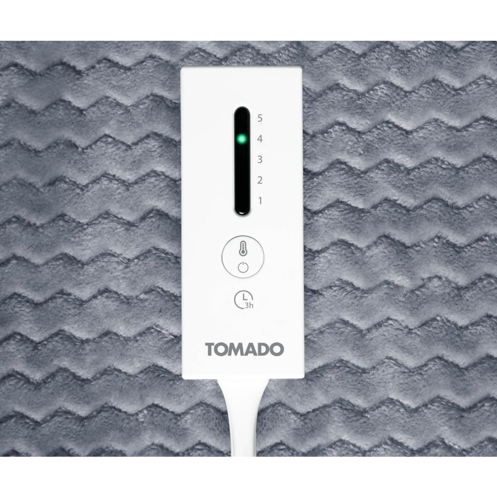 Tomado TEB1803G Elektrische Omslagdeken 180x130 cm Grijs/Fleece - Afbeelding 3