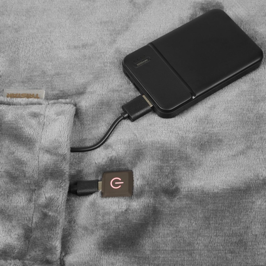 Tristar BW-4788 Draadloos Warmtedeken 150x80 cm Grijs/Fleece - Afbeelding 3