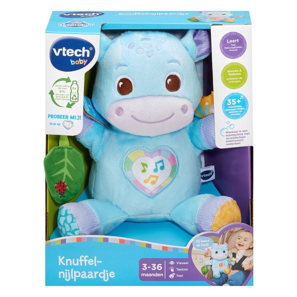 VTech Baby Knuffel Nijlpaardje + Licht en Geluid