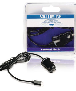 Valueline VLMB60890B10 Micro-usb-autolader Micro Usb Male - 12v Autoaansluiting 1