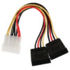 Valueline Vlcp73520v015 Interne Stroom Splitterkabel Molex Mannelijk - 2x Sata 15-pins Vrouwelijk 0