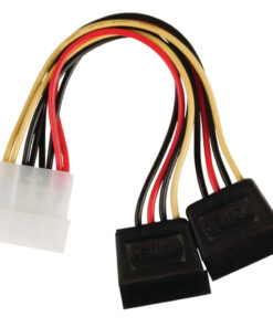 Valueline Vlcp73520v015 Interne Stroom Splitterkabel Molex Mannelijk - 2x Sata 15-pins Vrouwelijk 0