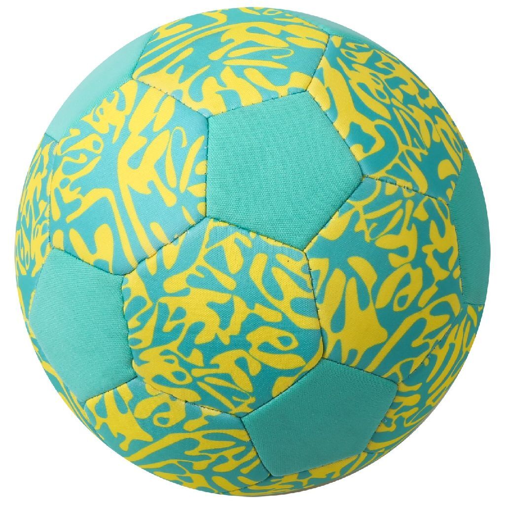 Voetbal Neopreen 21 cm Mint/Geel