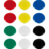 Westcott AC-E10834 Magneet Assorti Kleurpak à 12st. Ø 20x8mm. Assorti Kleuren. Cap: 4-6 A4 A 80gram